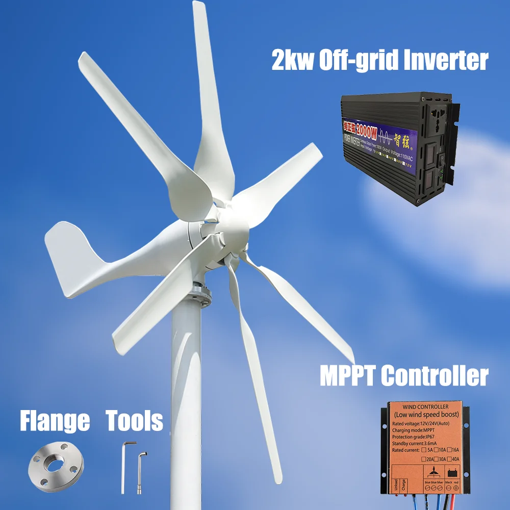 2000W/3000W Wind Turbine Generator Power Supply System Kit