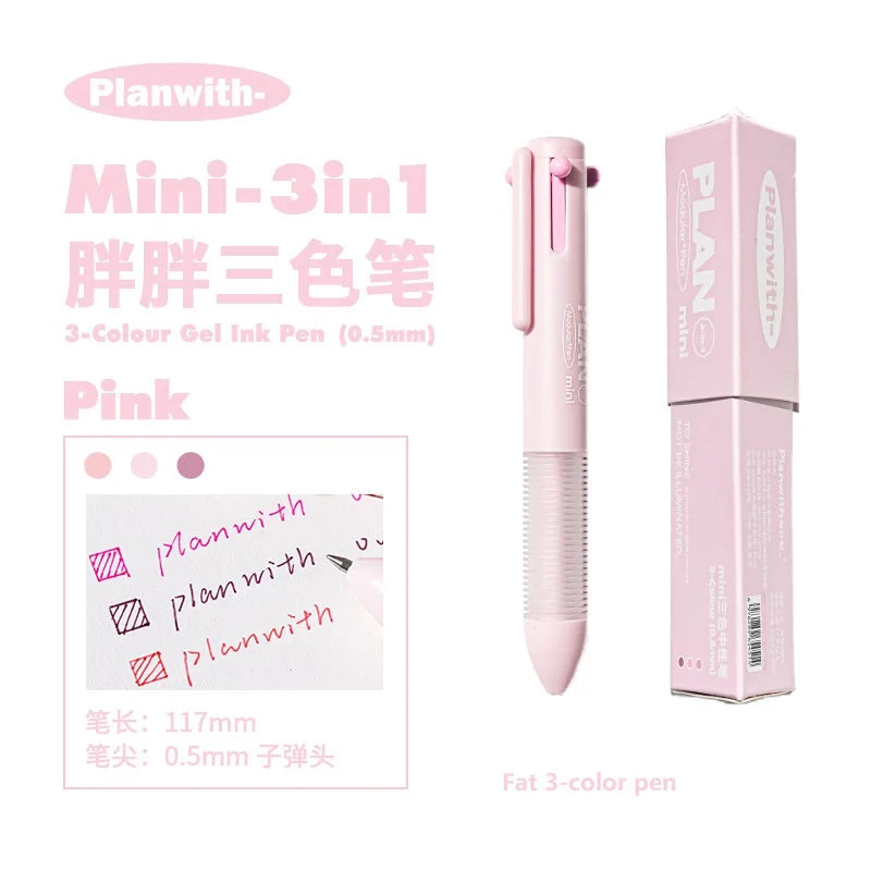 Planwith M5 Binder Notebook Set with Versatile Gel Pens and Flipchart Notepad Pink Pen