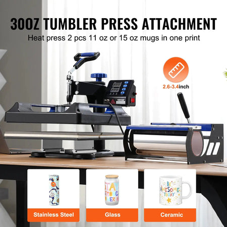 30oz Tumbler Heat Press 360 Swing Away Digital