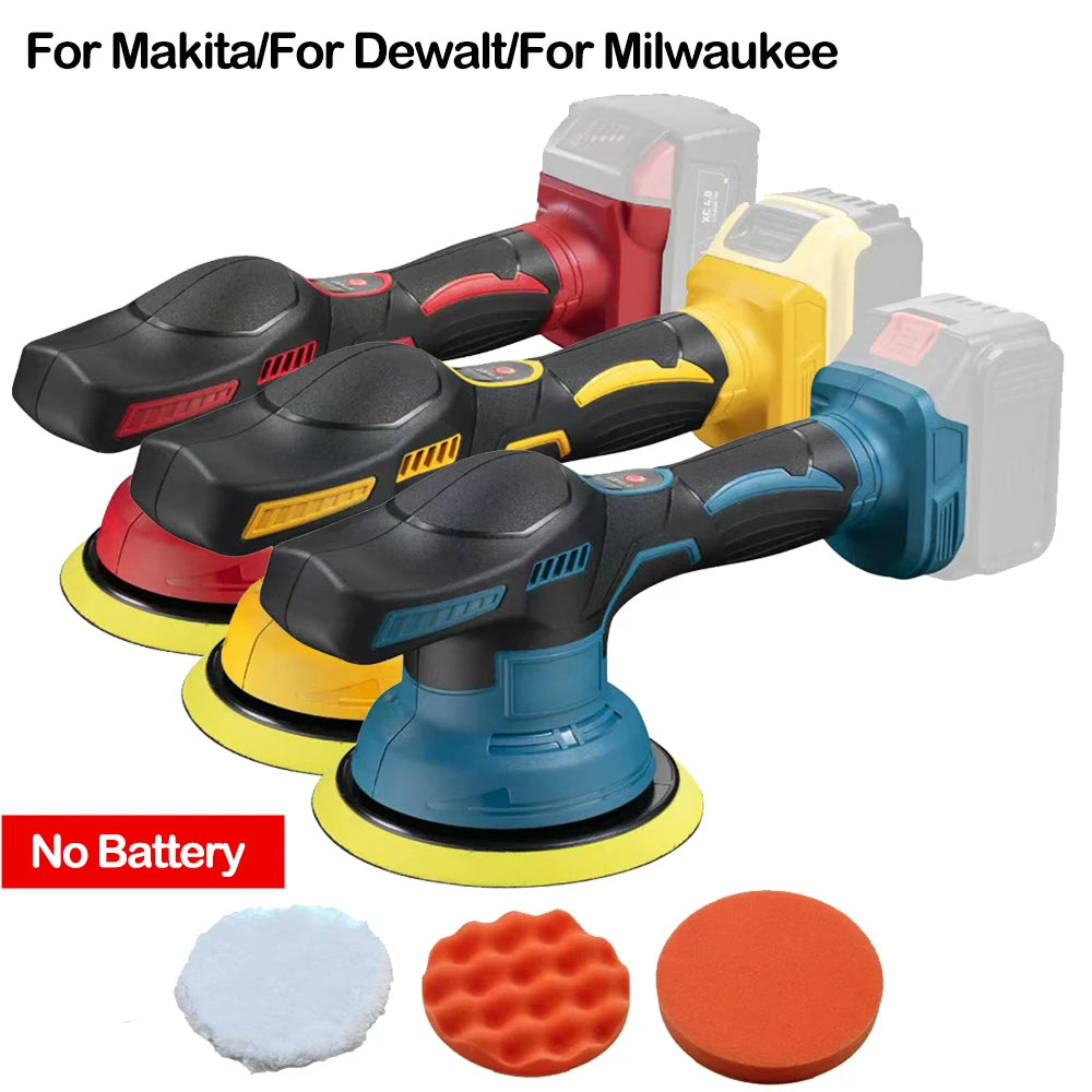 Cordless Car Polisher - 8 Gears Adjustable for Makita/Dewalt/Milwaukee 20V