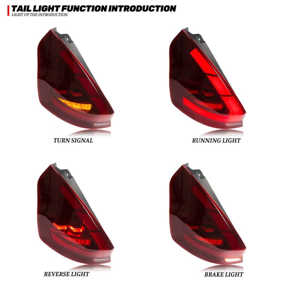 Ford Fiesta MK7/MK7.5 LED Tail Light Assembly with Sequential Start Up Animation