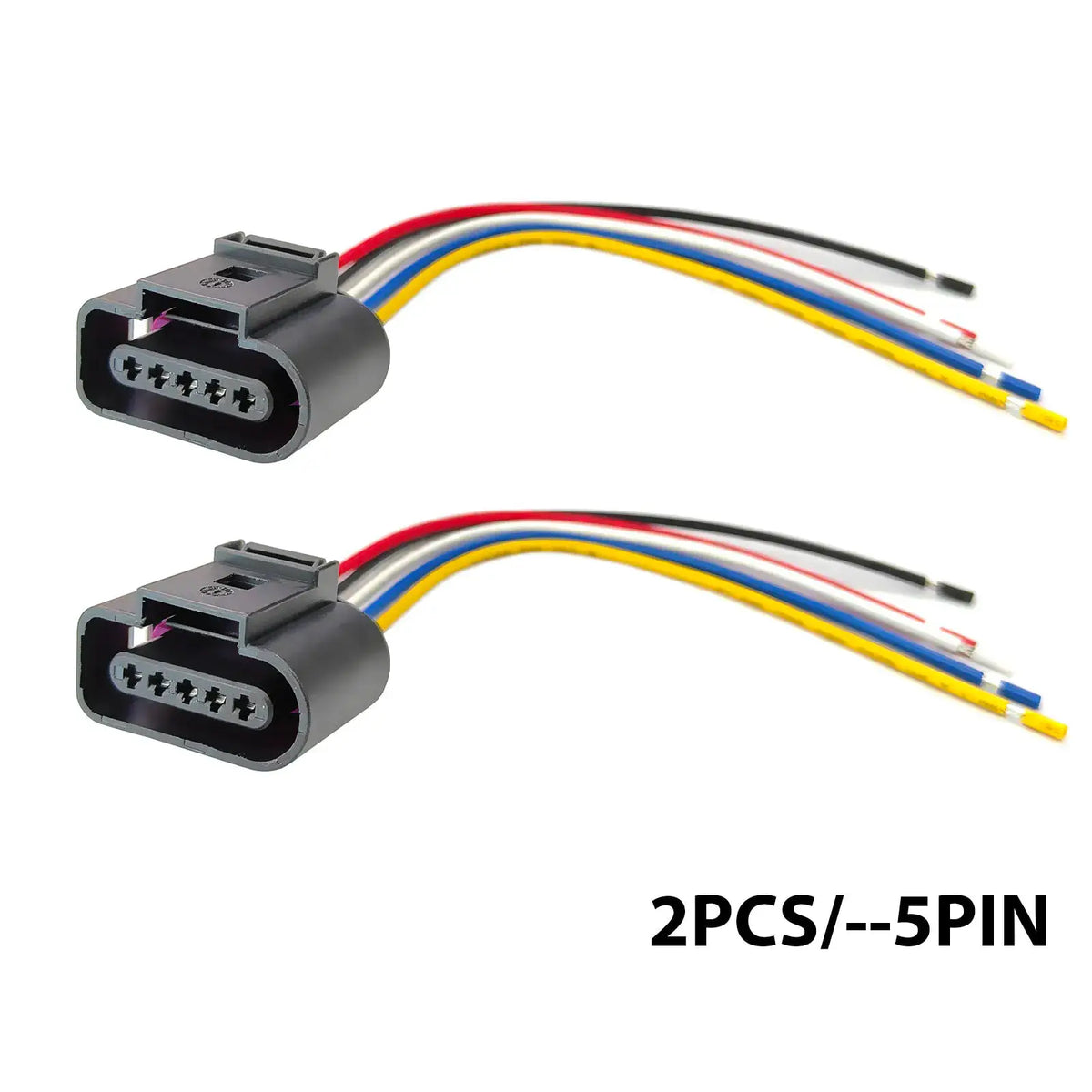 2x 5PIN For VW Eos Golf Jetta Passat Scirocco MAF Mass Air Flow Meter Sensor Connector Plug Harness Prewired 1J0973705 8K0973705 by InterCyprus Trading Ltd