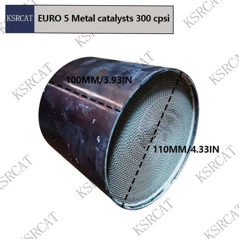 Didelio pralaidumo metalinis katalizatorius 110x100mm 300 ląstelių Euro 5 standartas