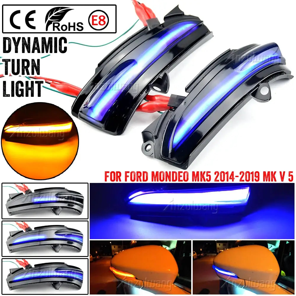 LED Dynamic Turn Signal Light for Ford Mondeo Mk5 Fusion 2013-2019 T10 by InterCyprus Trading Ltd