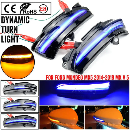 LED Dynamic Turn Signal Light for Ford Mondeo Mk5 Fusion 2013-2019 T10 by InterCyprus Trading Ltd