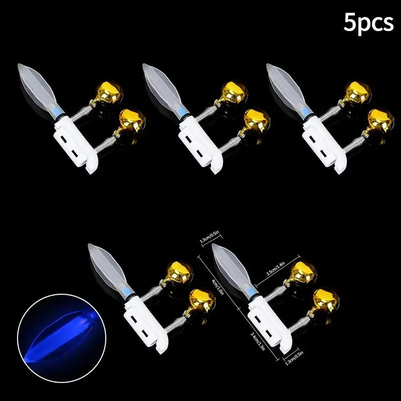 5Pc USB Charge LED Bite Alarm Fishing Light Stick CR425 Kit Blue