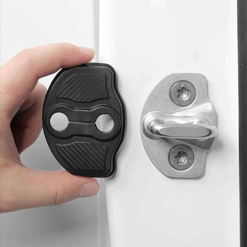 Dørlåsdæksler dæmpningspuder ABS 4-pak til Tesla Model Y og Model 3 blød brandsikker buffer