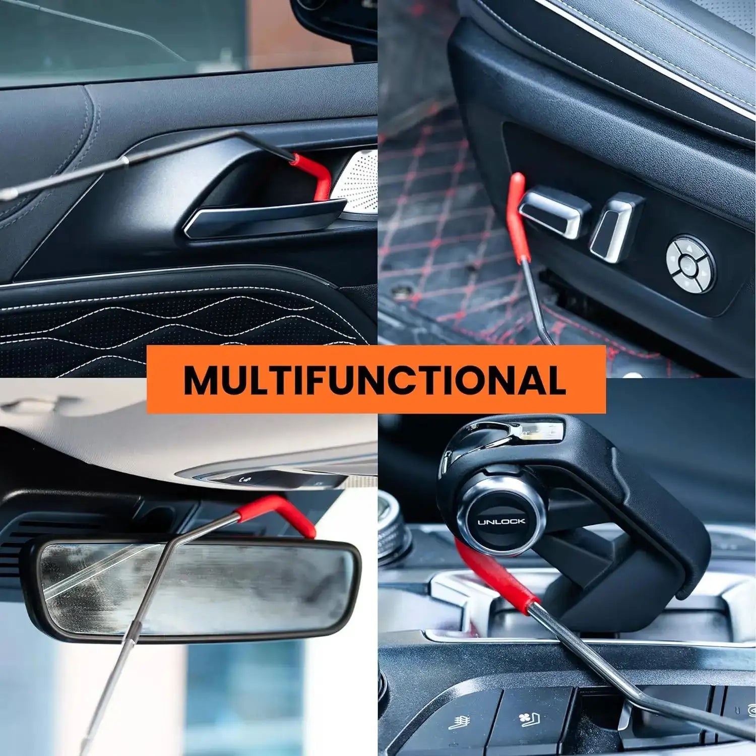 18Pcs Car Door Tool Kit With Inflatable Air Pump Long Reach