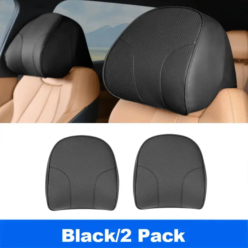 Vtear Universal Car Neck Pillow Memory Foam Headrest Cushion Slip On Elastic Strap Breathable Perforated Neck Relief Accessories by InterCyprus Trading Ltd