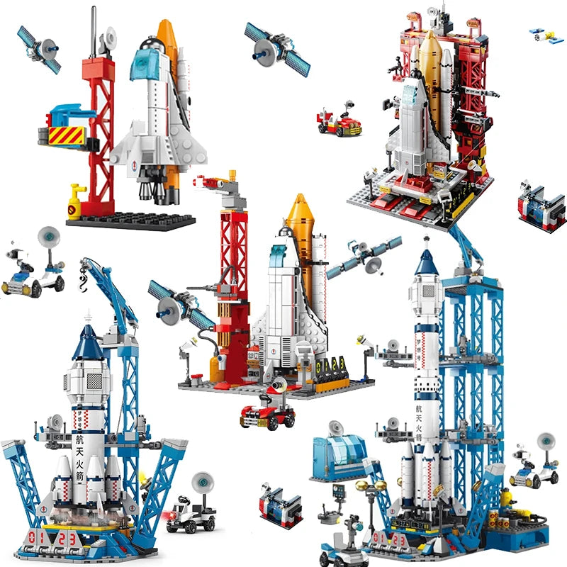 Space Rocket Launching Blocks &ndash; Compatible With Lego