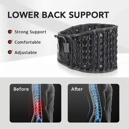 Inflatable Waist Belt With Air Pump - Lumbar Support