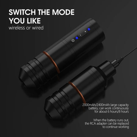 Ambition Ninja Pro Wireless Tattoo Machine &ndash; Battery 2400mAh