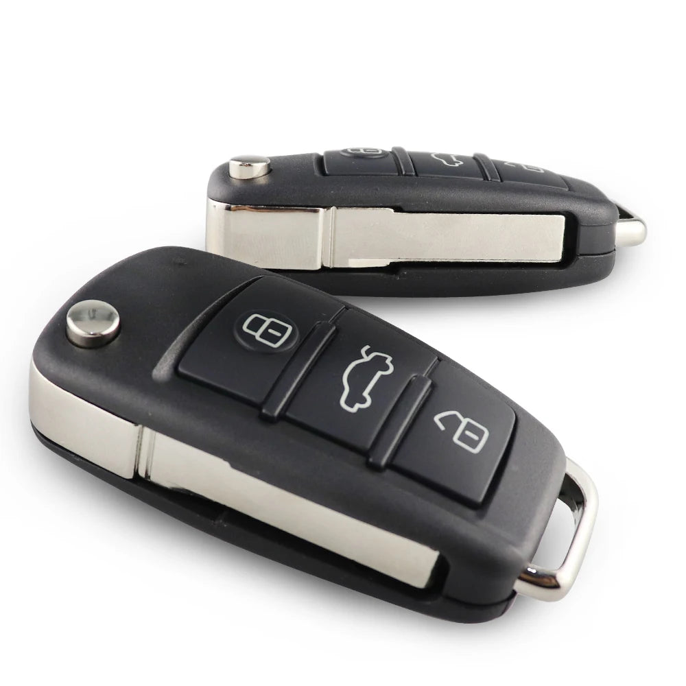 High-Quality 315/433Mhz Audi Remote Car Key ID48 for Q7 B7 Q3 A3 TT A2 A8 A6 A6L A4 S5 C5 C6 B6 A4L A5 Q5 S RS Models - Uncut Blade, No Logo