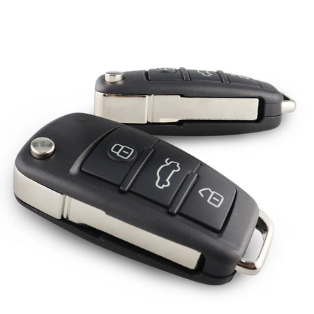 High-Quality 315/433Mhz Audi Remote Car Key ID48 for Q7 B7 Q3 A3 TT A2 A8 A6 A6L A4 S5 C5 C6 B6 A4L A5 Q5 S RS Models - Uncut Blade, No Logo