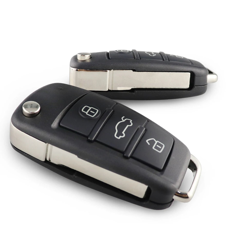 High-Quality 315/433Mhz Audi Remote Car Key ID48 for Q7 B7 Q3 A3 TT A2 A8 A6 A6L A4 S5 C5 C6 B6 A4L A5 Q5 S RS Models - Uncut Blade, No Logo