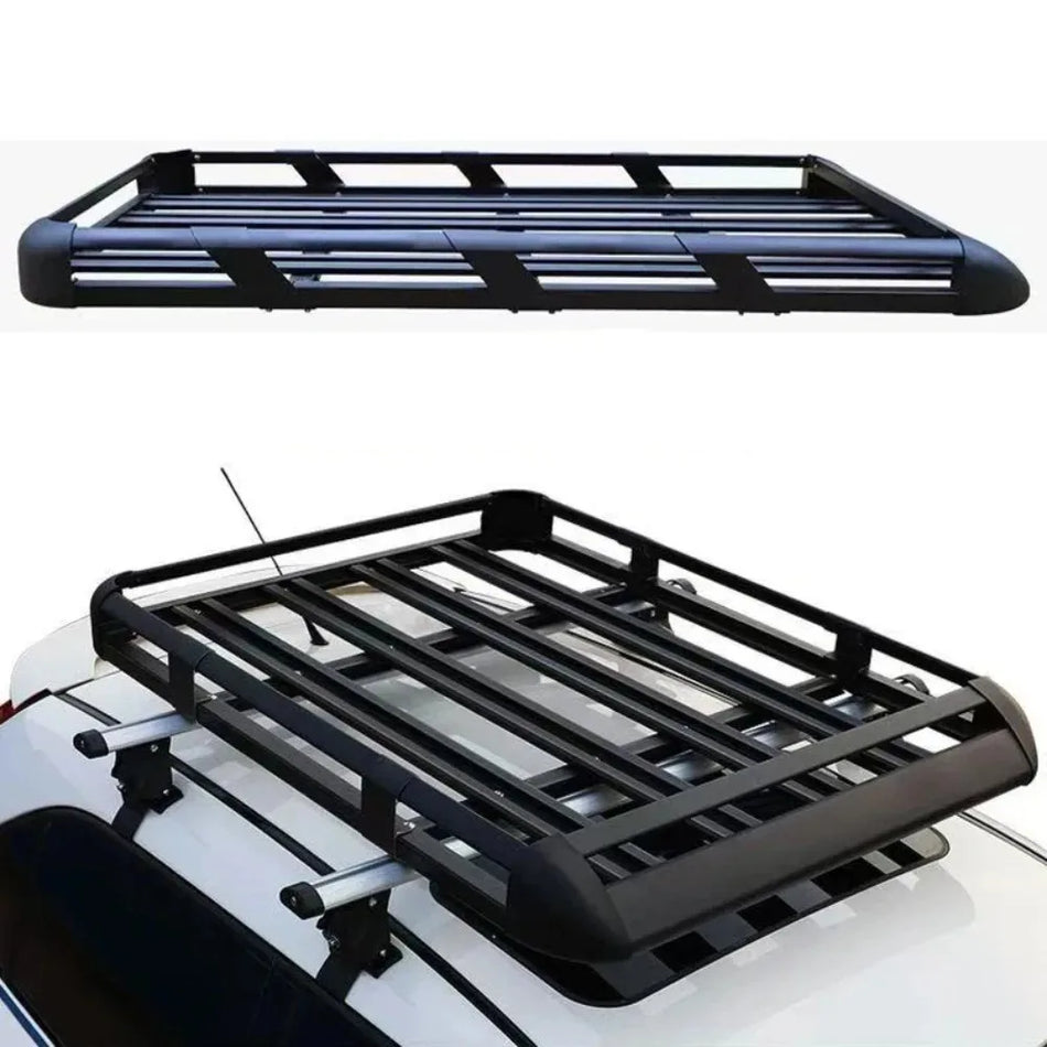 Camry Roof Rack Luggage Basket, Double-Layer Aluminum Alloy, 140x100cm, Car Roof Storage