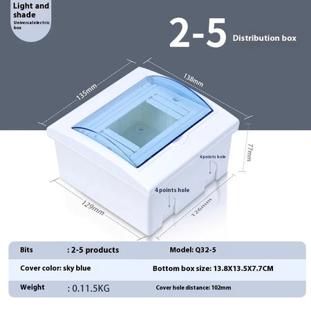DONGYI Waterproof Adjustable Distribution Box with IP65 Rating HT 2-5WAY