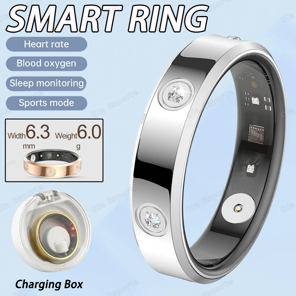 Xiaomi Smart Ring: Heart Rate &amp; Stress Monitor, IP68 Waterproof Silver with Box / 6