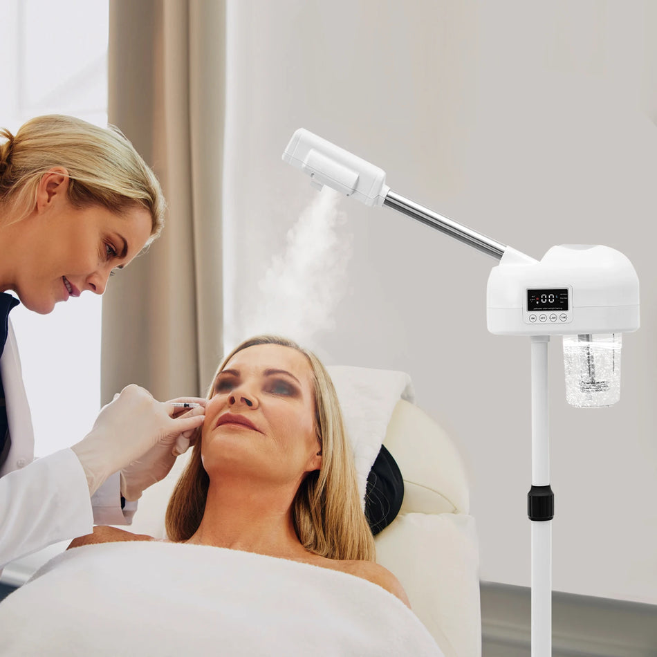 750W Standing Facial Steamer With LCD Ozone For Spa Quality