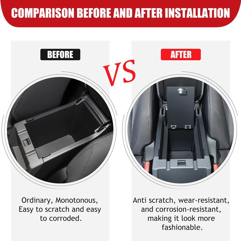 Låda för armstödslås i svart aluminiumlegering Subaru Crosstrek
