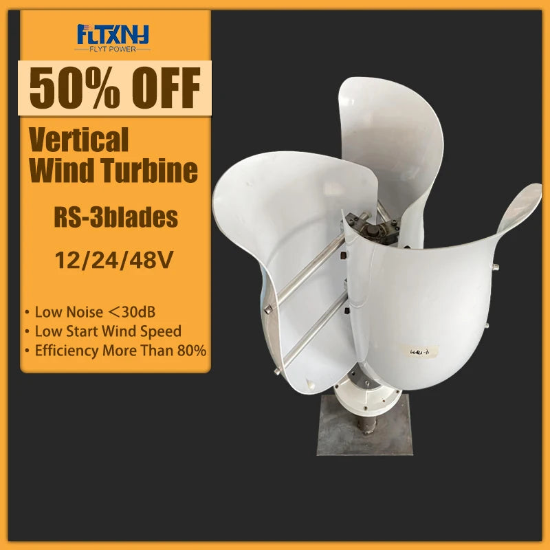 3KW 4KW 48V Basso Vento Star Turbina Eolica Verticale Controllore MPPT