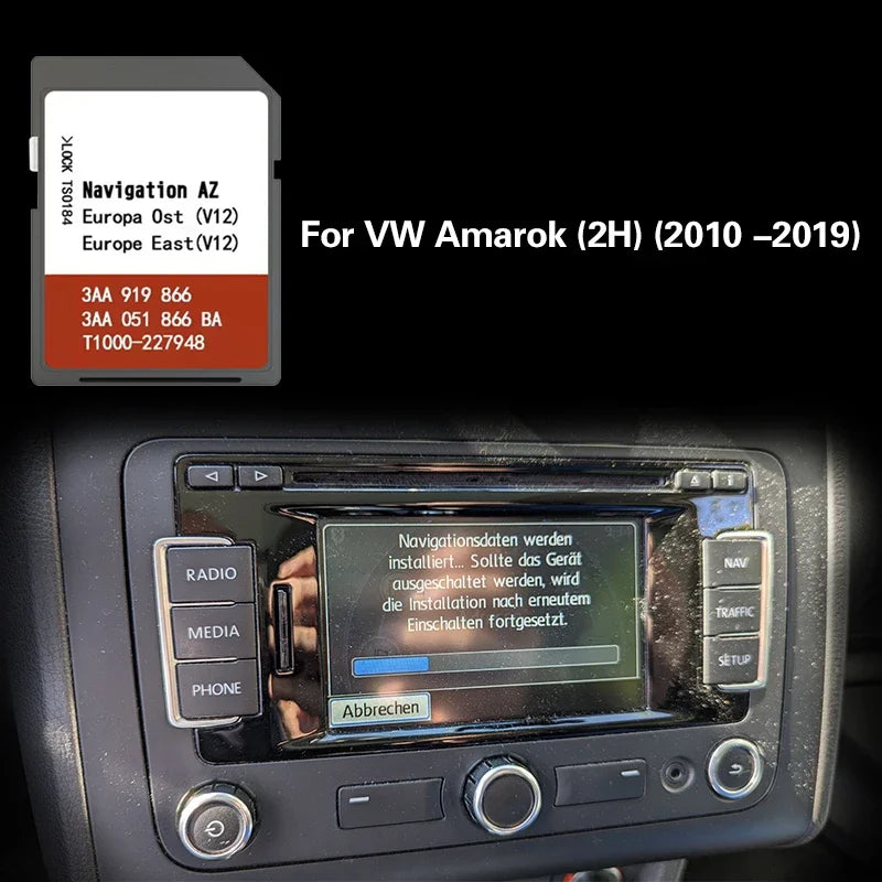 SD Naving Map VW Amarok (2H) 2010-2019 - Europe Maps for VW Amarok (2H) / CHINA