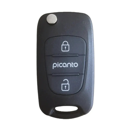Car Remote Folding Flip Key Shell Case Housing 3Buttons for Hyundai for Kia Picanto with Uncut Laser Blade by InterCyprus Trading Ltd