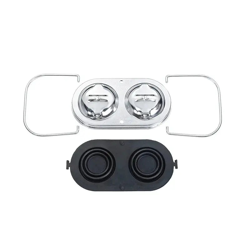 Car Chrome Steel Engine for Chevrolet Corvette 1967-1982 Master Cylinder Cover with Bails Gaskets Cap Replacement Accessories by InterCyprus Trading Ltd
