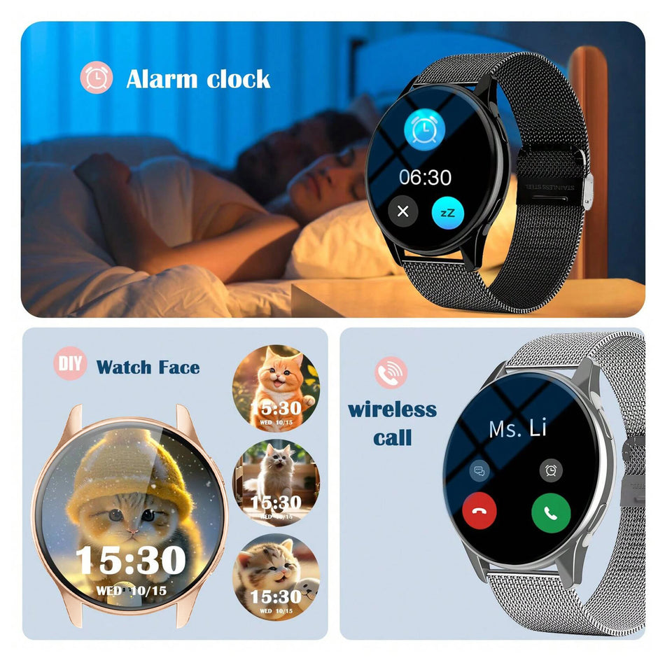 Smartwatch for Android and iOS with Heart Rate and Blood Pressure Monitoring