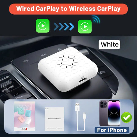 Carlinkit 3.0 MINI CarPlay Wireless Dongle For All Models white / Genuine Guarantee