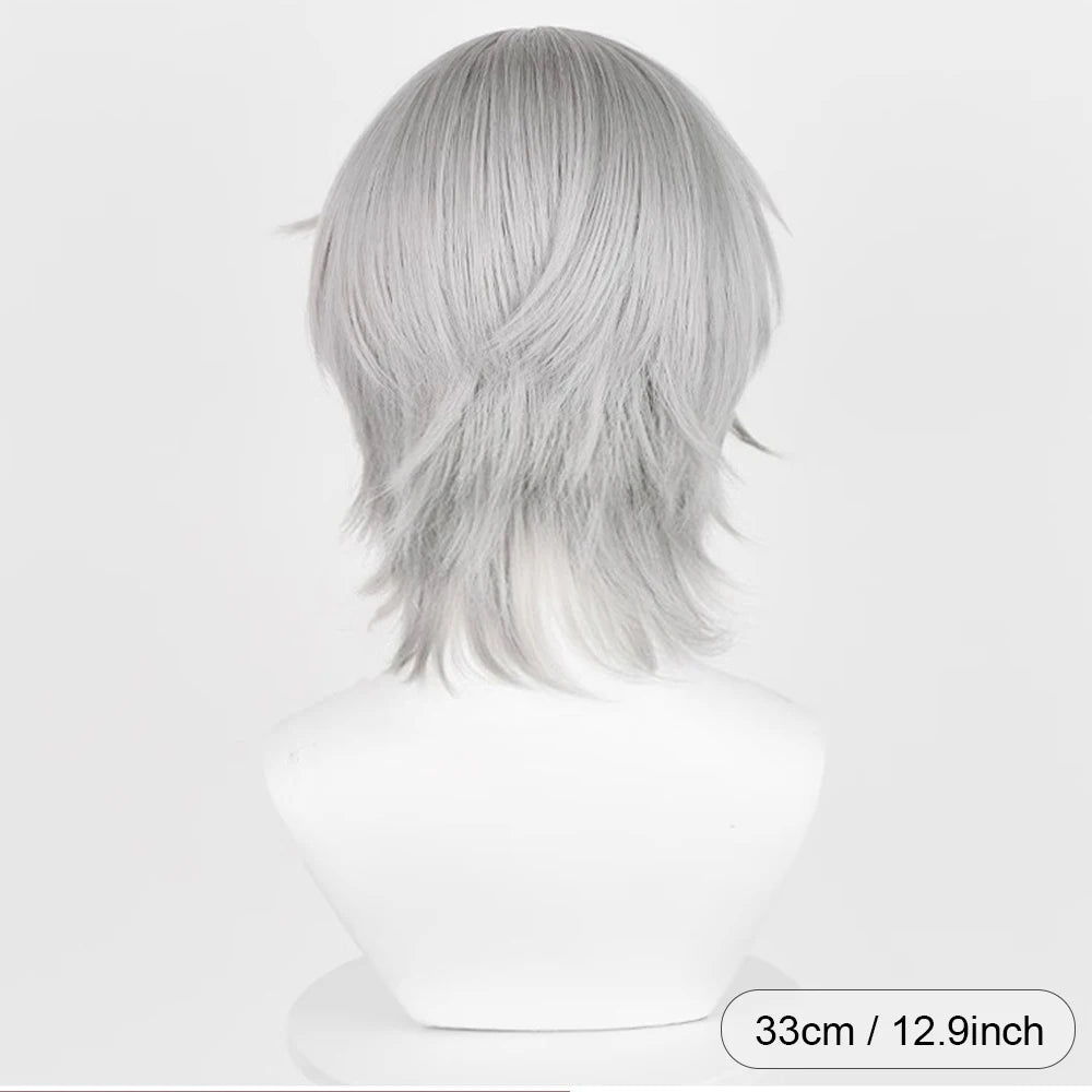 Grey Wise Wig for Cosplay - Short Straight Heat Resistant Synthetic Hair