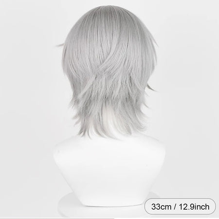 Grey Wise Wig for Cosplay - Short Straight Heat Resistant Synthetic Hair