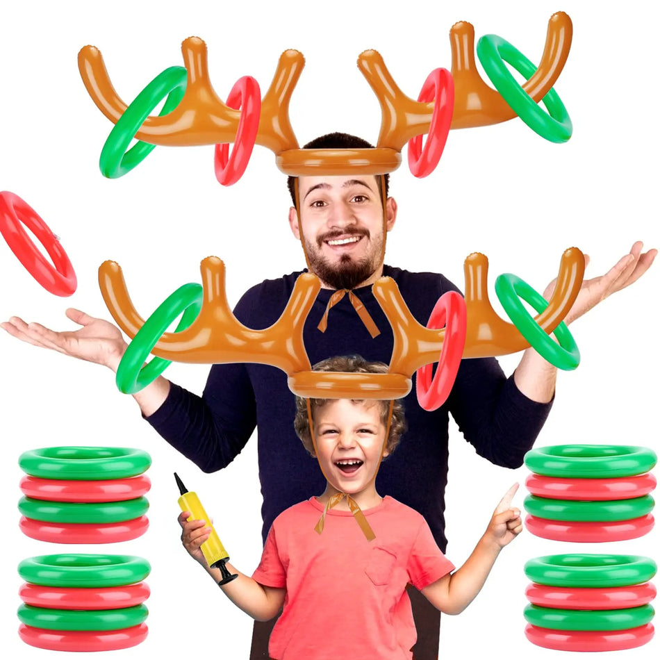 Inflatable Reindeer Antler Ring Toss Game &ndash; CE Certified Fun