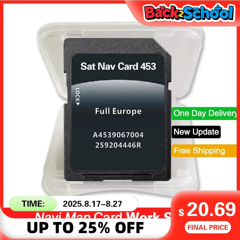 Smart A453 Navigation SD Card &ndash; Full EU Maps Update CHINA / for Smart A453