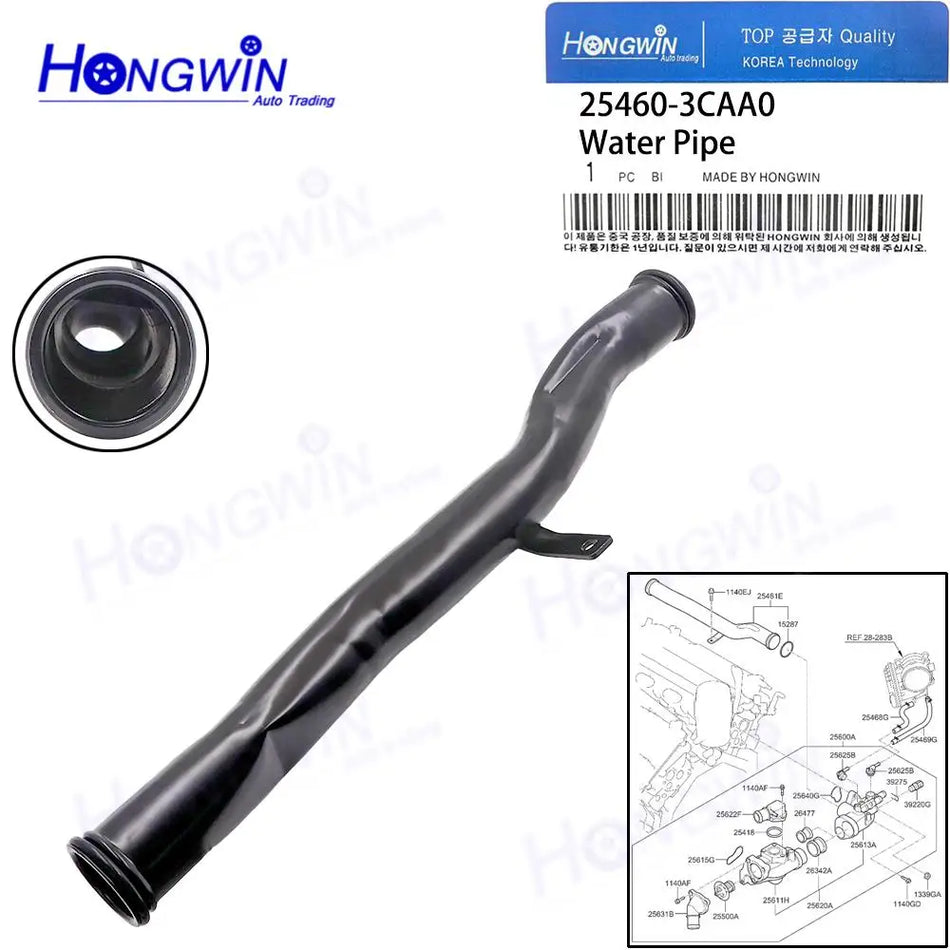 Kühlmittel-Wasserrohr für Hyundai Azera Palisade Santa Fe
