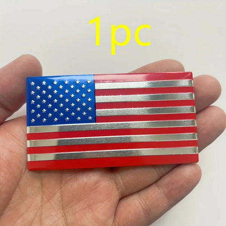 Durable Aluminum American Flag Car Badge Sticker Universal by InterCyprus Trading Ltd