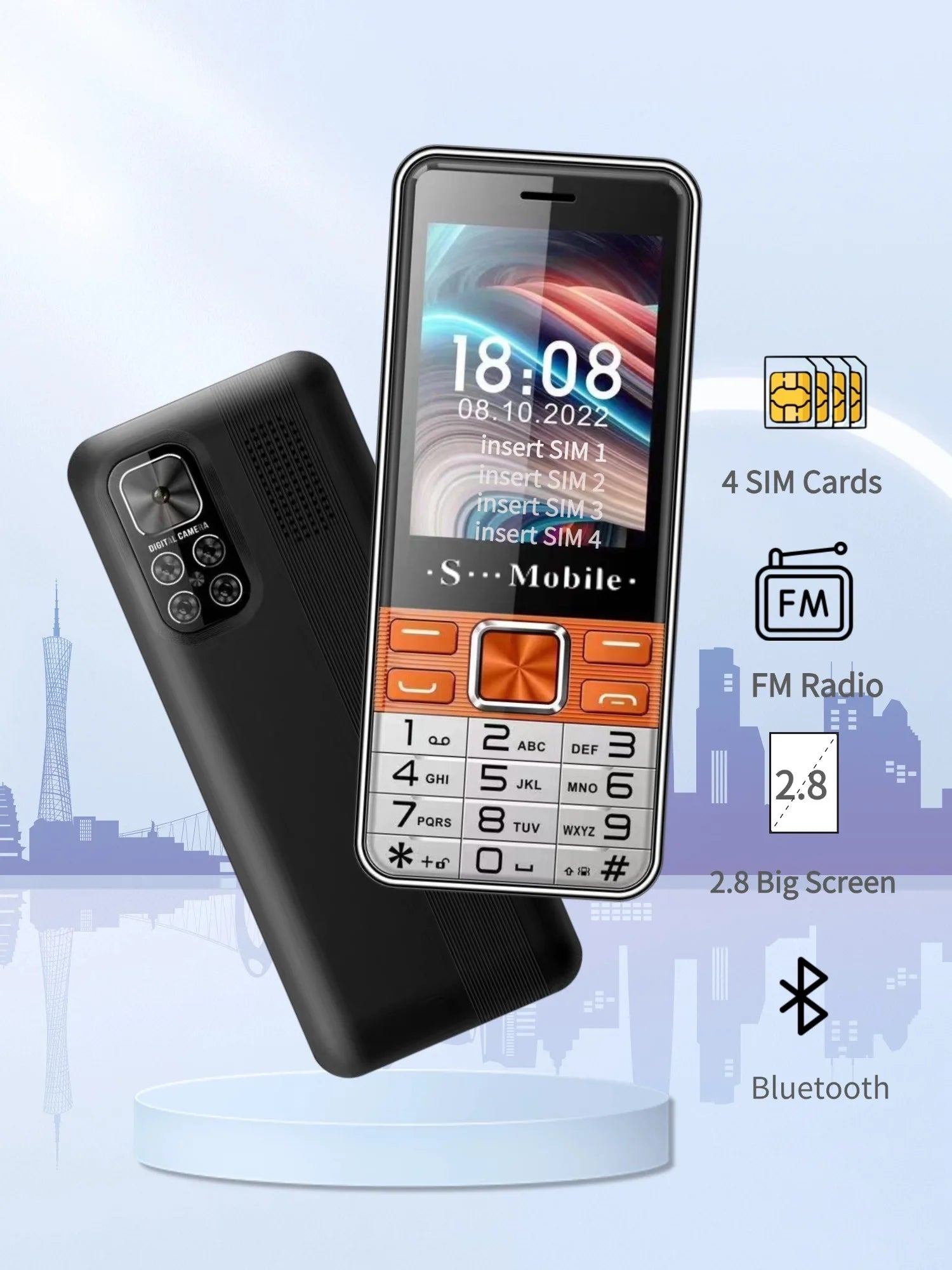 MAFAM Senior Mobile 4Sim 2.8 Inch &ndash; Large Buttons Battery