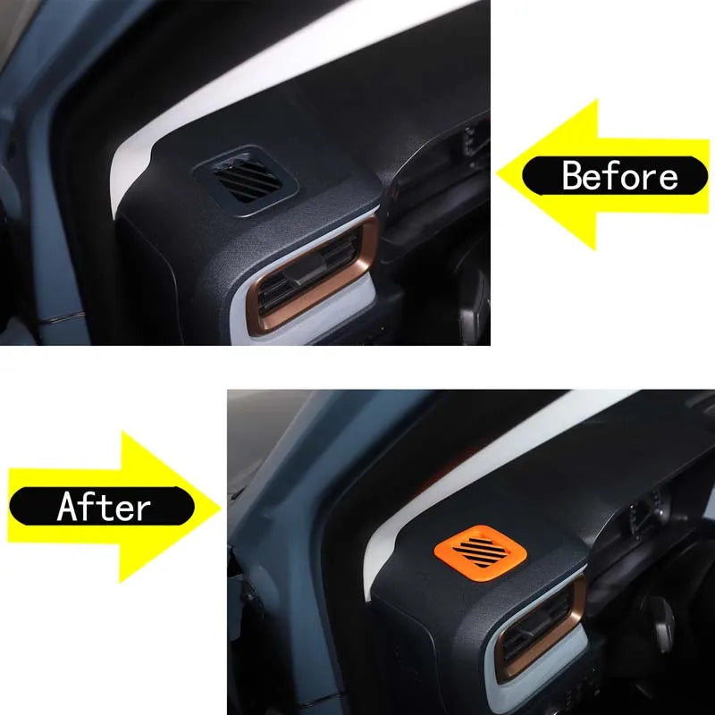 Ford Maverick Dashboard Air Outlet Frame Sticker Orange, Made of ABS plastike za zaščito notranjosti