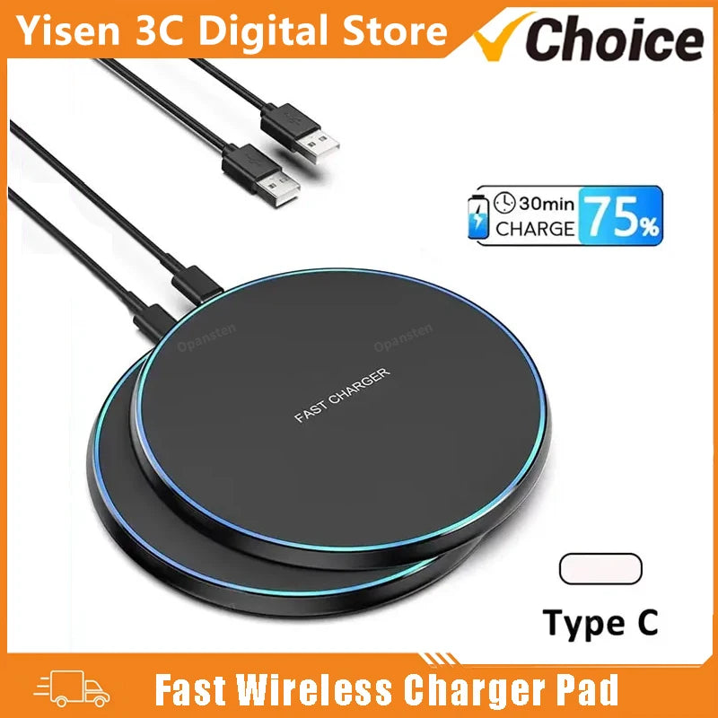 LED Light Wireless Charger Pad &ndash; Fast Wireless Charging