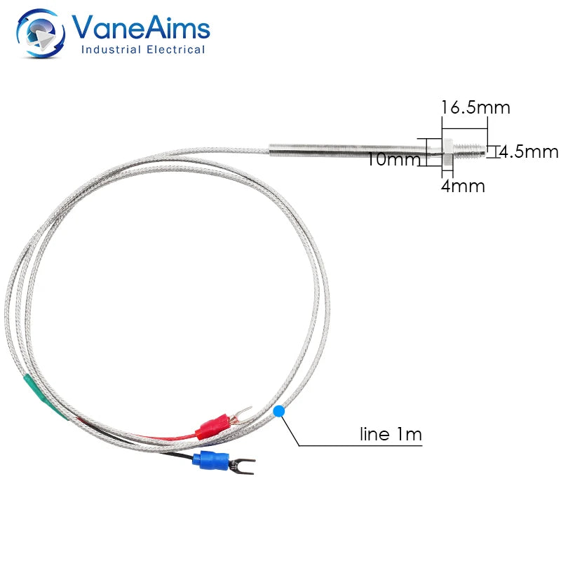 REX C100 Digital PID Temperature Controller &ndash; High Precision Temperature Control 1m K type M6 Sensor