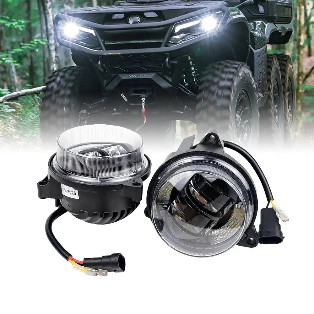 LED Headlight Driving Light White DRL for Can-Am Outlander 500 650 800 850 1000 XMR STD XT XT-P 2012-2022 by InterCyprus Trading Ltd