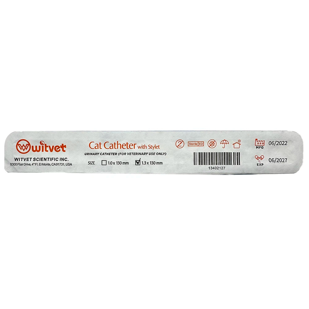 Urinary Cat Catheters With Stylet - Open End 1.0 And 1.3