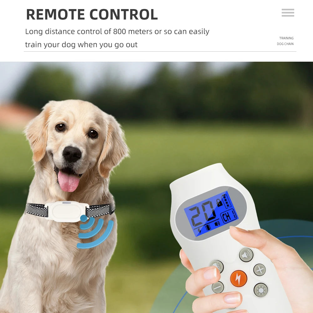 800M Remote Control Dog Training Collar - Rechargeable