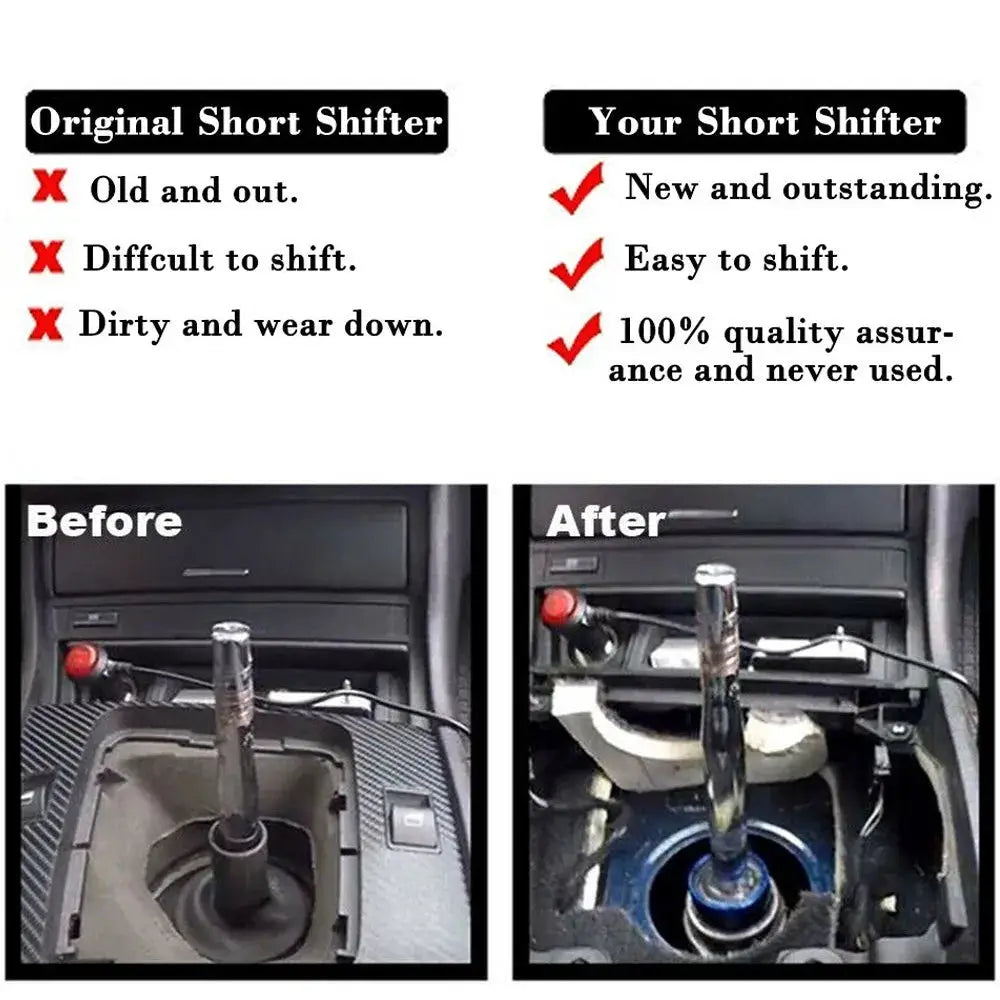 For BMW E30 E36 E46 E39 M3 M5 Z3 325 Short Shifter Gear Shift Knob Short Shifter Quick Gear Kit Quicker Shift by InterCyprus Trading Ltd