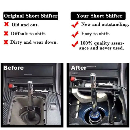 For BMW E30 E36 E46 E39 M3 M5 Z3 325 Short Shifter Gear Shift Knob Short Shifter Quick Gear Kit Quicker Shift by InterCyprus Trading Ltd