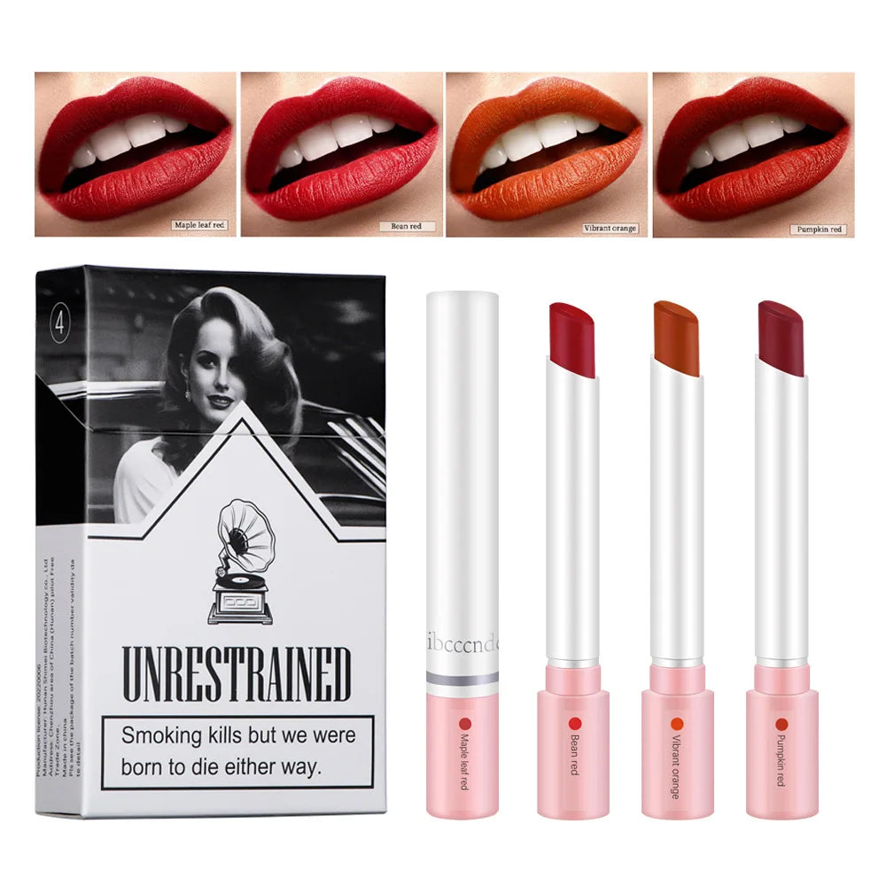 Creative Cigarette Lipstick Set - Long Lasting Matte Velvet Tint