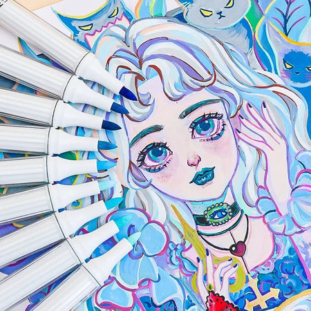 Languo 144/9 Colors Acrylic Paint Pens &ndash; Vibrant DIY Markers