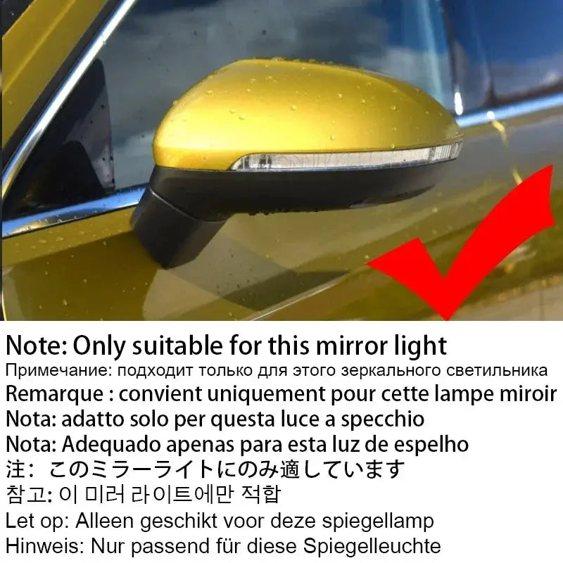 Dynamic LED Turn Signal Lights Rearview Mirror Indicator Blinker Repeater For VW Passat B8 Arteon 2015 2016 2017 2018 2019 by InterCyprus Trading Ltd