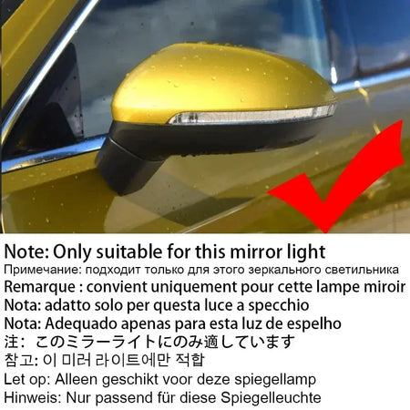 Dynamic LED Turn Signal Lights Rearview Mirror Indicator Blinker Repeater For VW Passat B8 Arteon 2015 2016 2017 2018 2019 by InterCyprus Trading Ltd