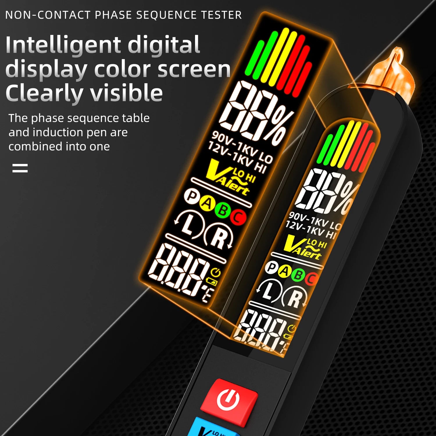 BSIDE AVX1 2in1 Phase Tester NCV &ndash; High Sensitivity LCD